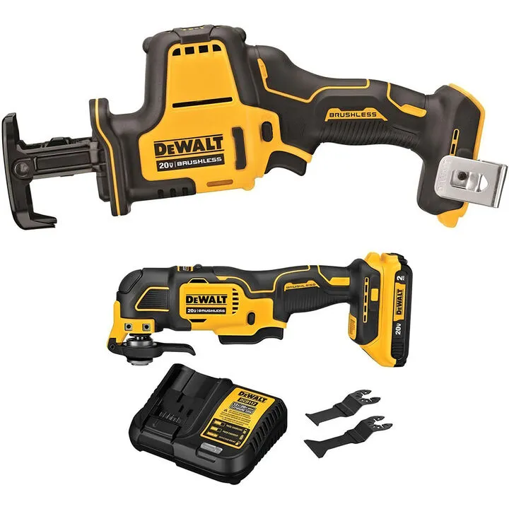 DEWALT 20V MAX Cordless Reciprocating Saw & Multi-Tool Combo Kit - Professional Grade Performance