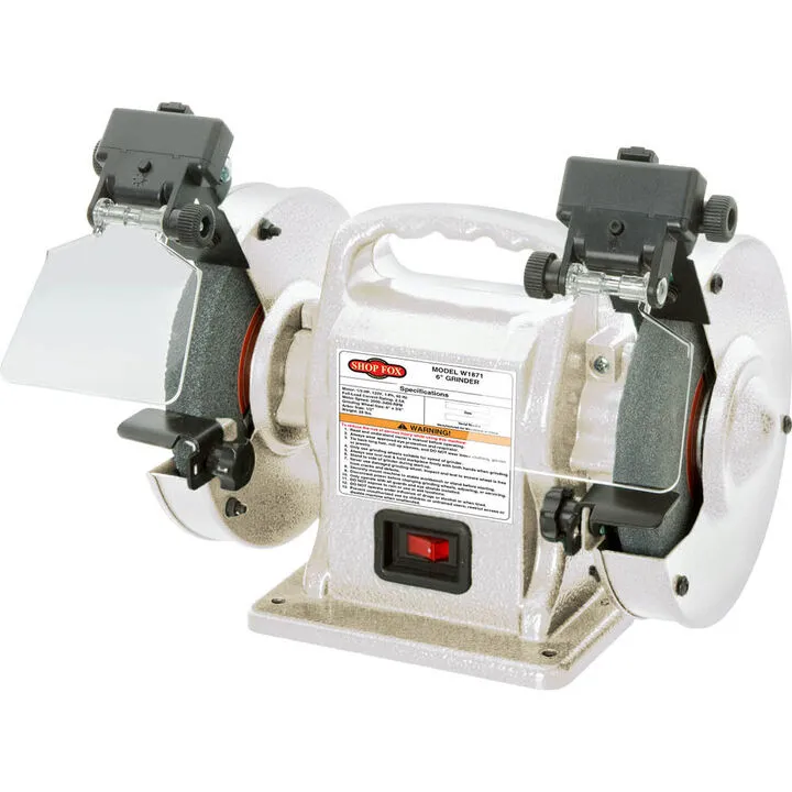 Shop Fox 6 Inch Portable Bench Grinder with Integrated LED Work Lights 1