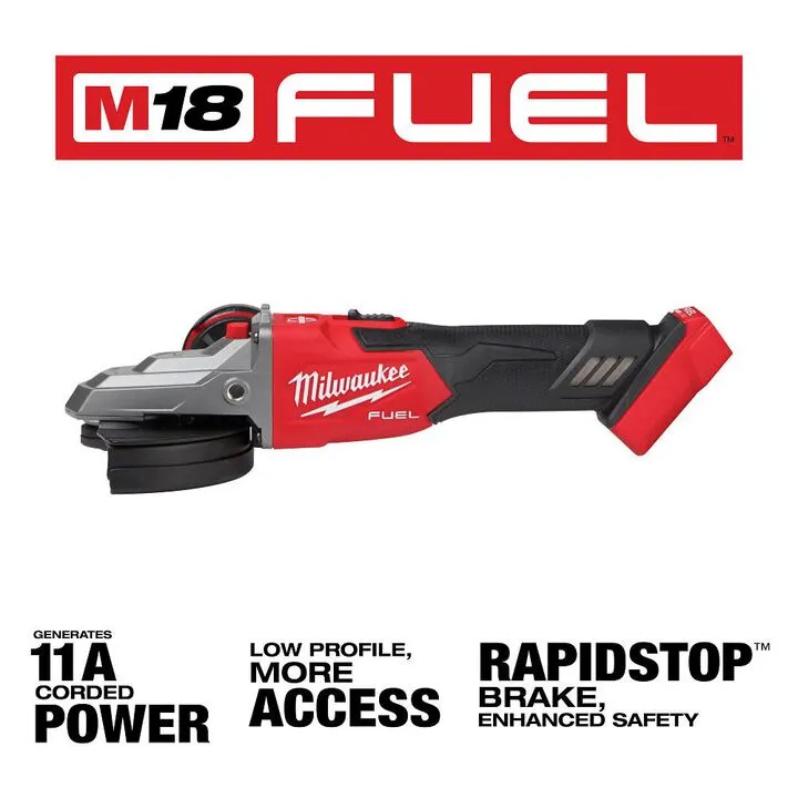 Milwaukee M18 FUEL 5-inch Low-Profile Angle Grinder with Rapid-Stop Technology (Tool Only) 2