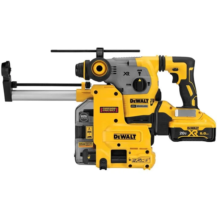 DEWALT 20V MAX XR 1-1/8in SDS Plus Rotary Hammer Kit with Integrated Dust Collection