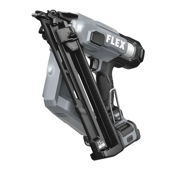 FLEX 24V Cordless 15 Gauge Angled Finish Nailer Kit - High-Performance Precision Fastening 1