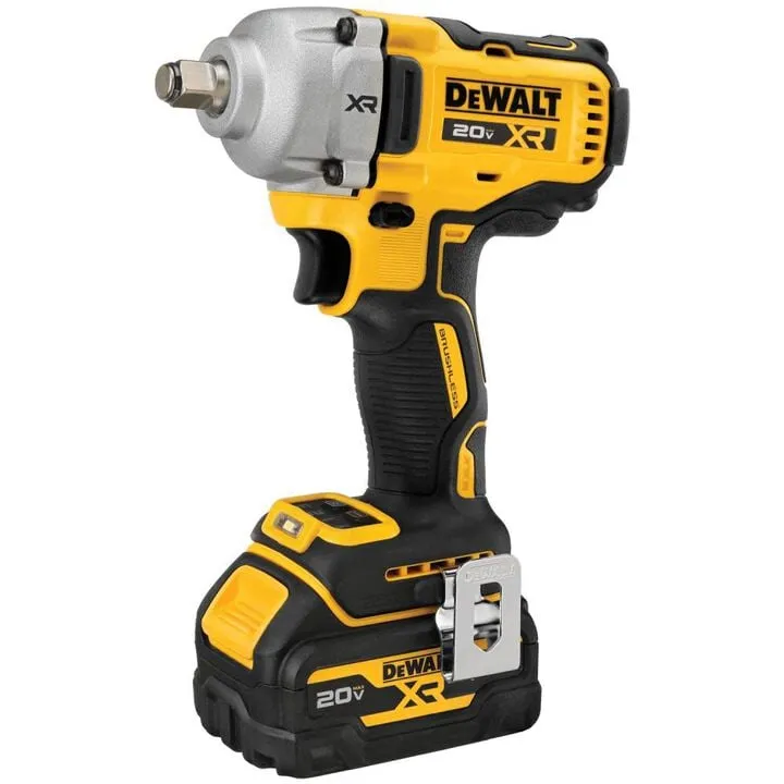 DEWALT 20V MAX XR 1/2in Mid-Range Impact Wrench Kit with Oil-Resistant Batteries 1