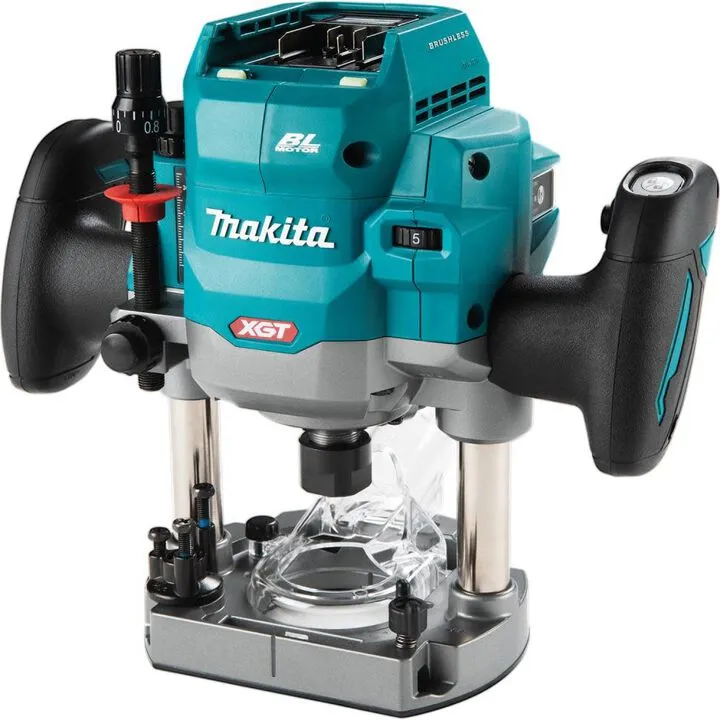Makita 40V max XGT Brushless Cordless 2-1/4 HP Plunge Router & 5Ah Battery Bundle 1