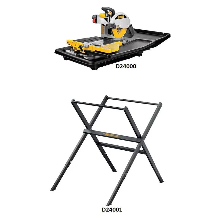 DEWALT D24000 10-Inch Wet Tile Saw & Heavy-Duty Stand Bundle 1