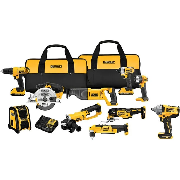 DEWALT 20V Max 10-Tool Combo Kit with Soft Case Bundle - Professional Grade Power Solutions