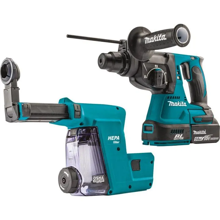Makita 18V LXT 1-inch SDS-PLUS Rotary Hammer Kit with Integrated HEPA Dust Extractor 2