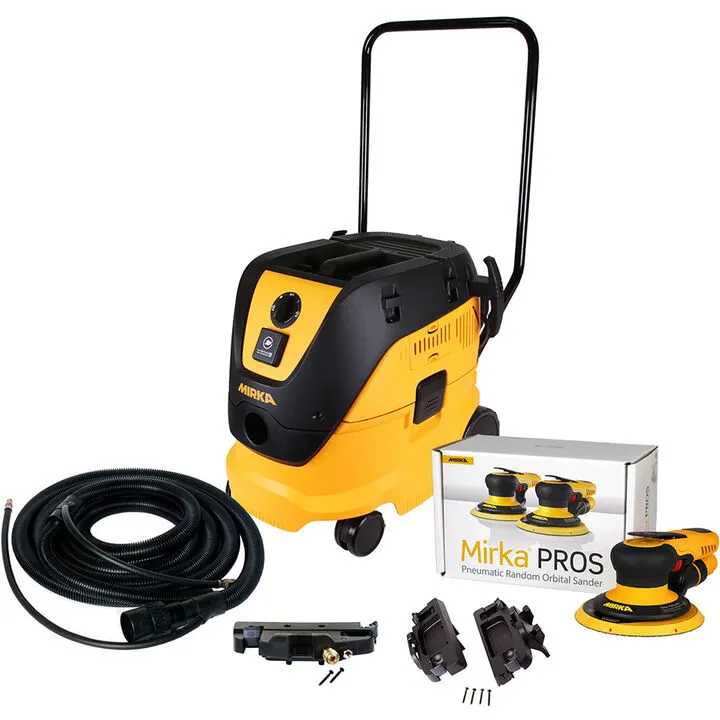 Mirka 6in 8mm Orbit Sander with Integrated Dust-Free Handle System
