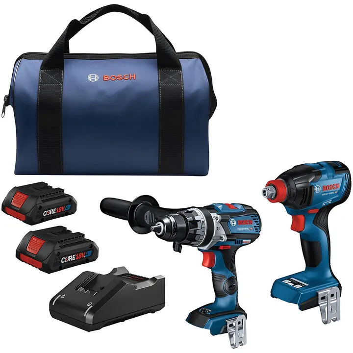Bosch 18V 2-Tool Combo Kit (Reconditioned) - Certified Professional Performance
