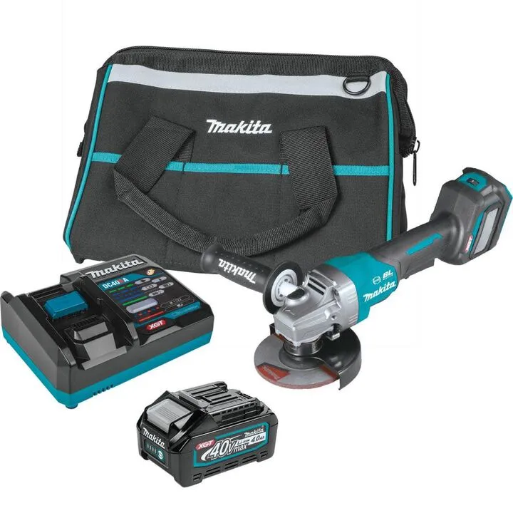 Makita 40V max XGT 4-1/2 / 5in Paddle Switch Angle Grinder Kit