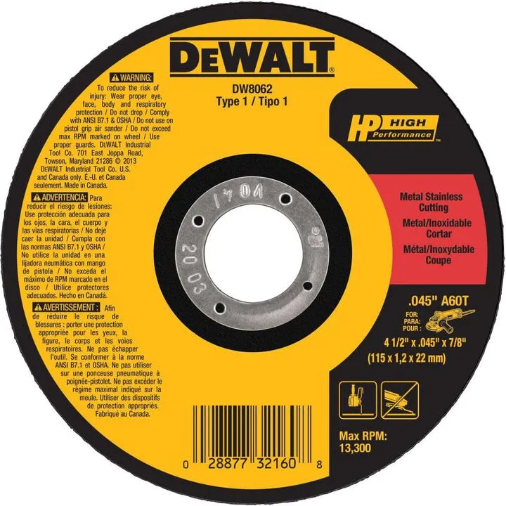 DEWALT 20V MAX XR 4.5-5 Inch Small Angle Grinder & Premium Cutting Wheel Bundle 1