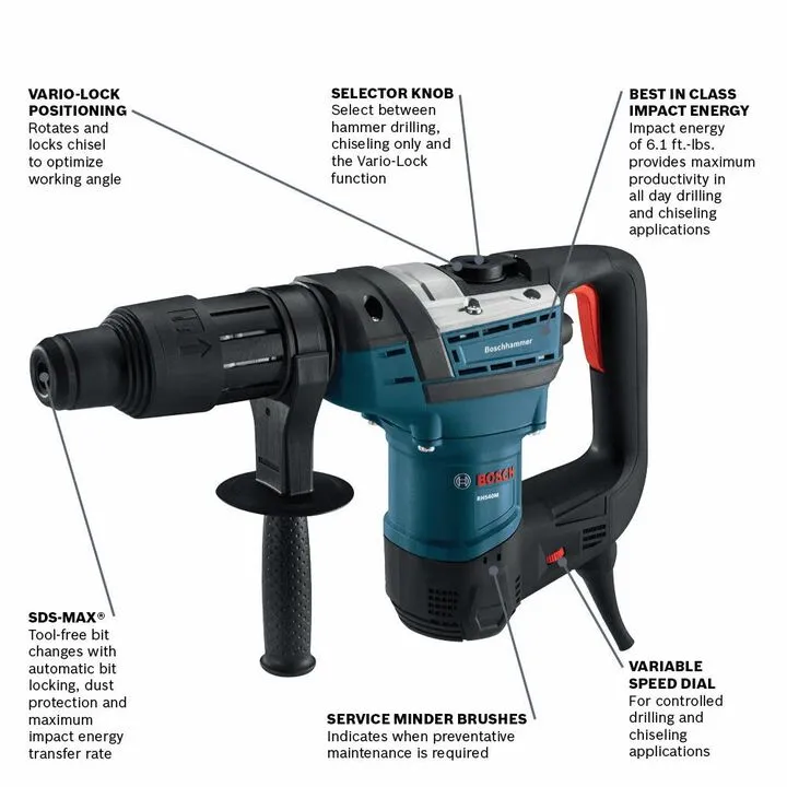 Bosch 1-9/16 Inch SDS-max Combination Hammer - Professional Performance Series 1