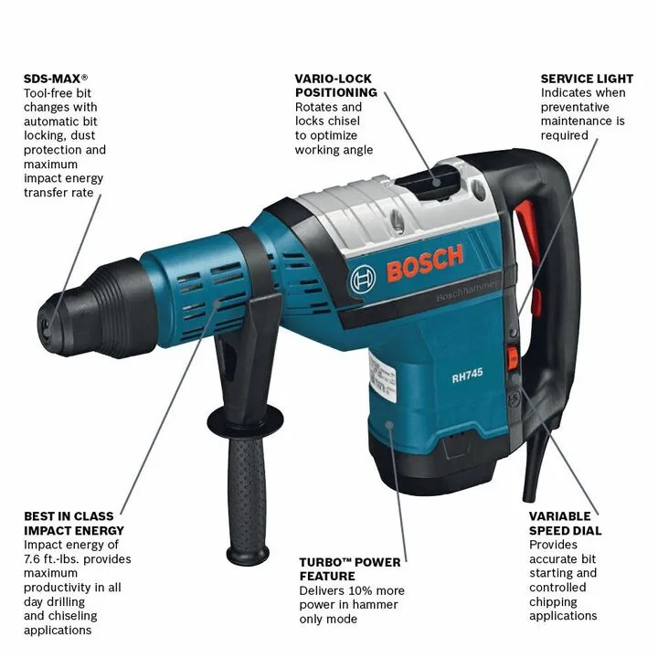 Certified Reconditioned Bosch 1 3/4in SDS-max Rotary Hammer 1