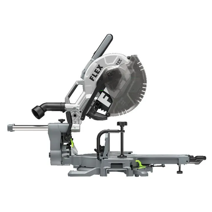 FLEX 24V Cordless 12-Inch Dual Bevel Sliding Miter Saw (Bare Tool) & Power Adapter Bundle 4