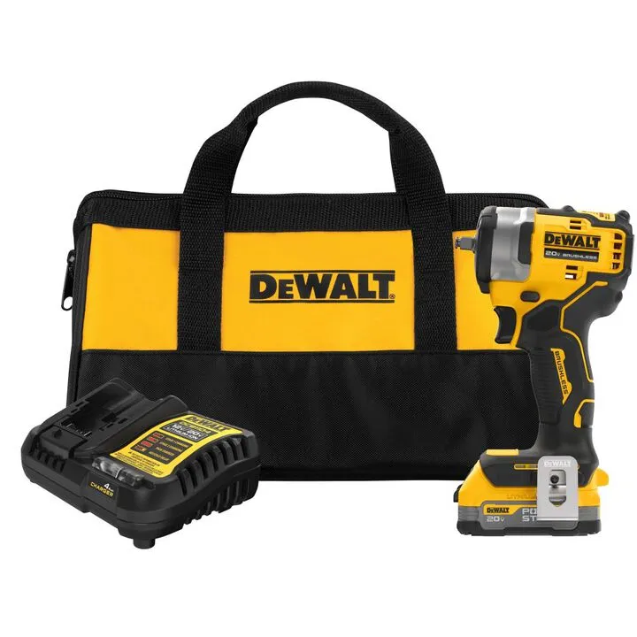 DEWALT 20V MAX 3/8in Cordless Impact Wrench & POWERSTACK Compact Battery Kit 3