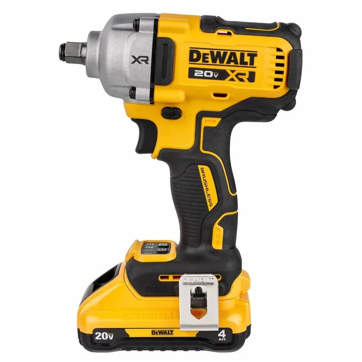 DEWALT 20V MAX XR 1/2 Inch Impact Wrench Kit with Hog Ring Anvil - High-Torque Performance 1