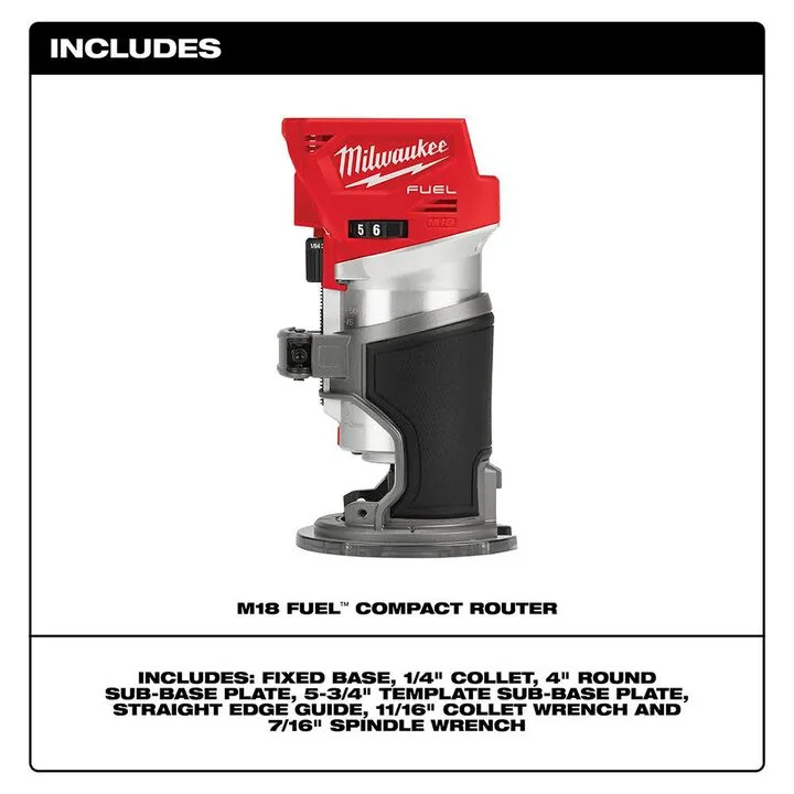 Milwaukee M18 FUEL Compact Router (Bare Tool) 1