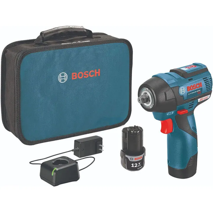 Bosch 12V MAX EC Brushless 3/8 Inch Impact Wrench Kit - Compact Precision Power