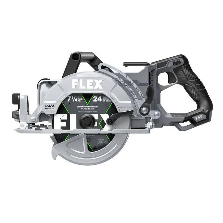 FLEX 24V 7-1/4in Rear Handle Circular Saw (Bare Tool) - Professional Grade Power 1