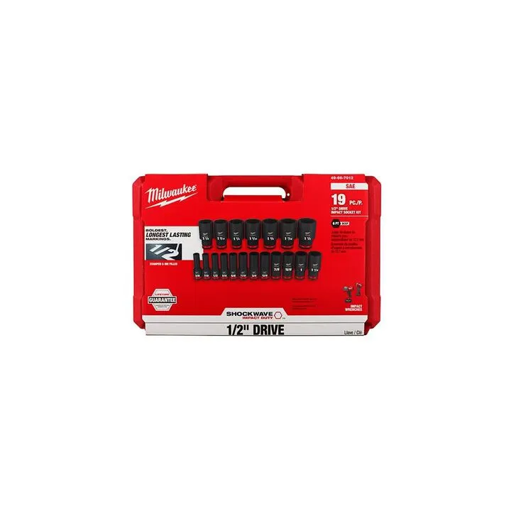 Milwaukee M18 FUEL 1/2-Inch High Torque Impact Wrench Kit with 19-Piece Socket Set 7
