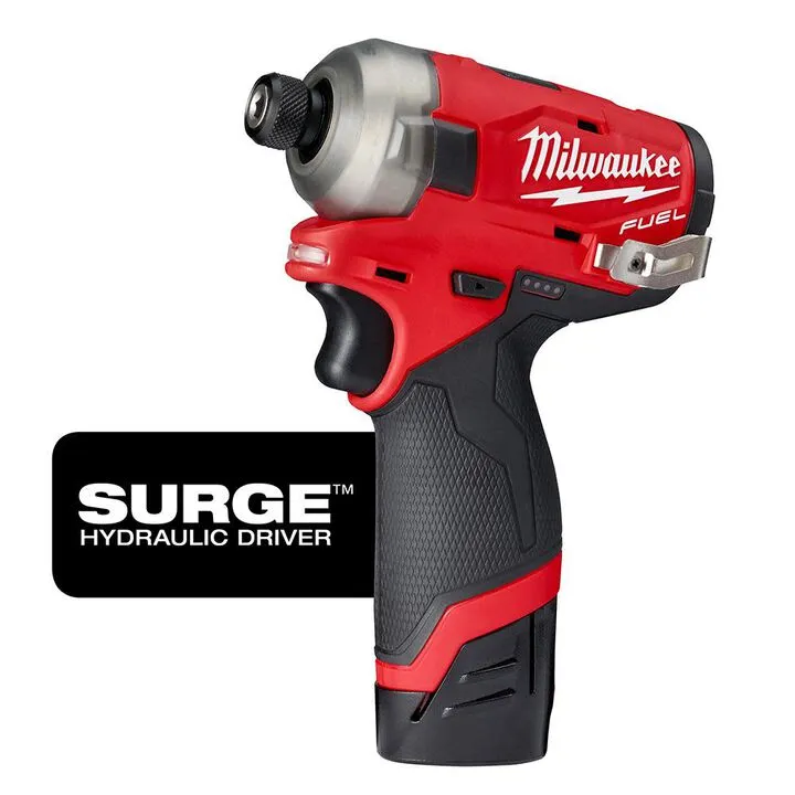 Milwaukee M12 FUEL SURGE 1/4 in. Hex Hydraulic Driver 2-Battery Kit 7