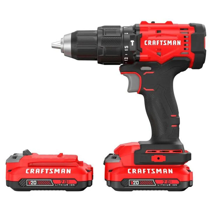 CRAFTSMAN V20 Cordless 1/2 Inch Hammer Drill Kit - Optimized for Home DIY 1