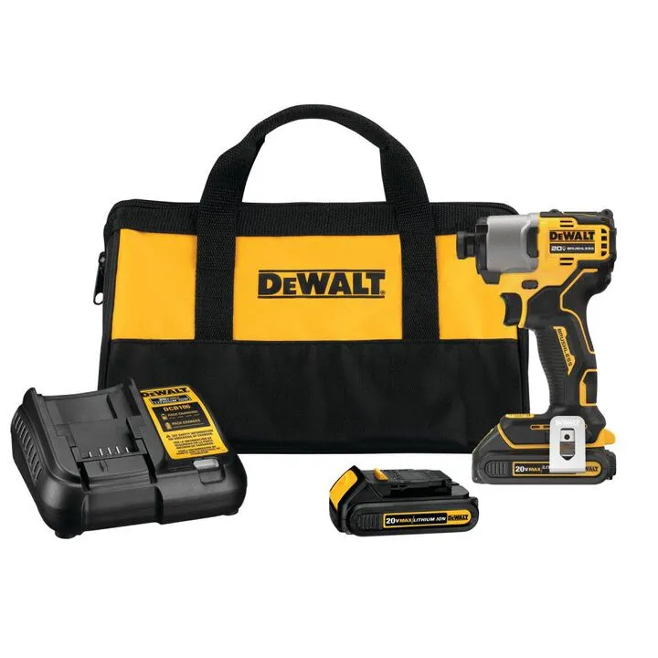 DEWALT 20V Brushless Impact Driver Kit with Rapid Load Accessory Set & Toughcase+ 4