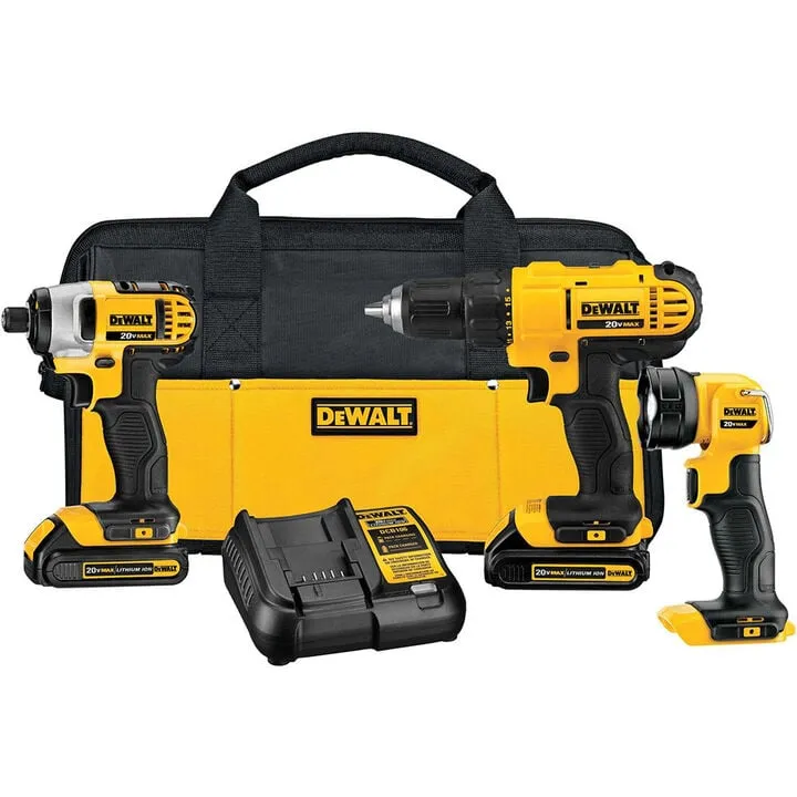 DEWALT 20V MAX 3-Tool Cordless Combo Kit - Professional Performance Bundle