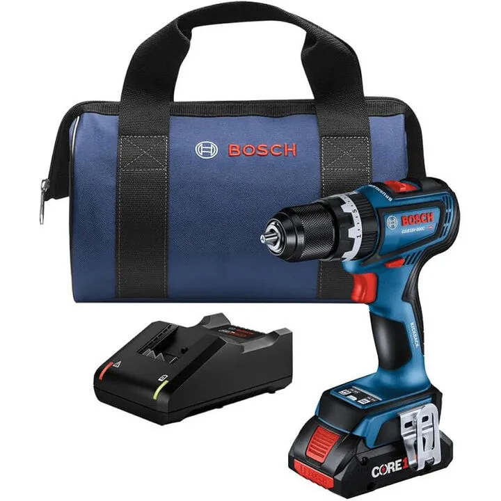 Bosch 1/2 Inch Connected-Ready Hammer Drill/Driver Kit with CORE18V 4 Ah Advanced Power Battery