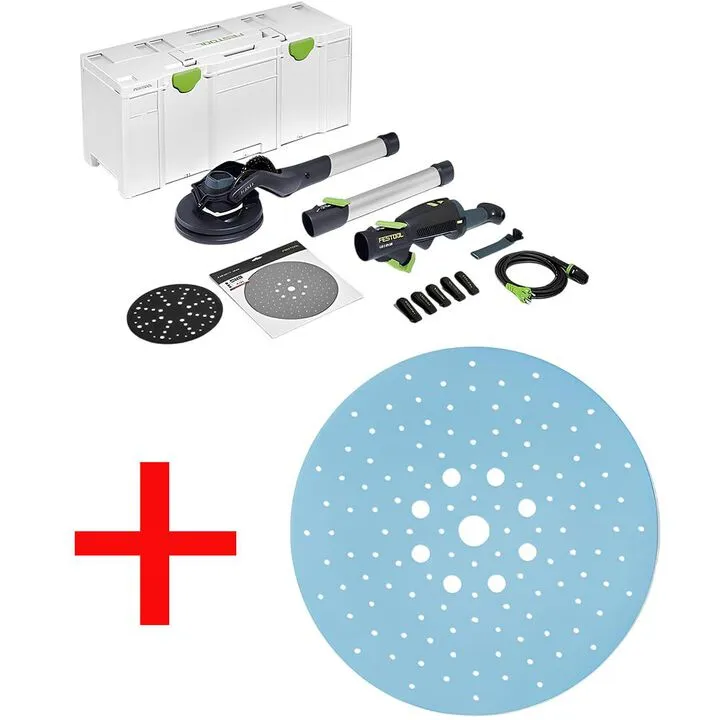 Festool Planex LHS 2 225 EQI-Plus Drywall Sander with P180 Abrasive Bundle