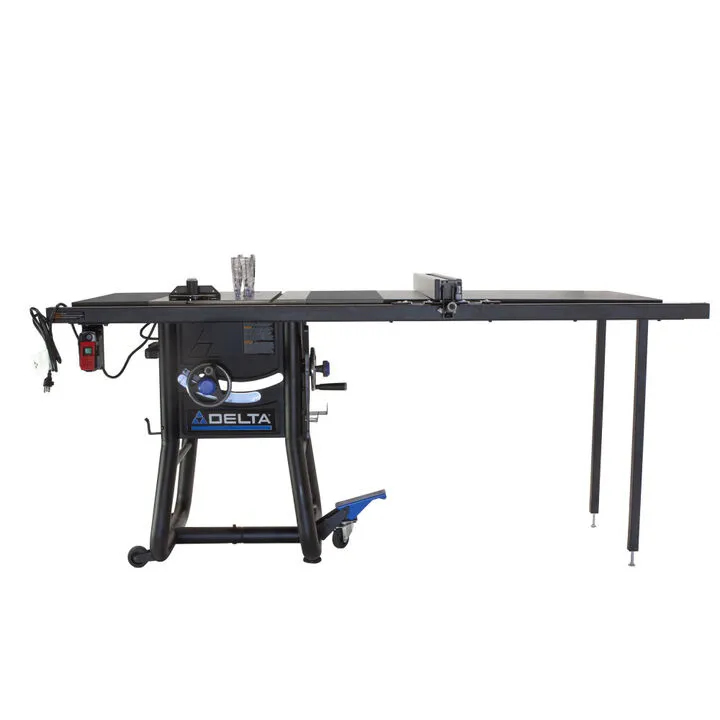 10-Inch Professional Table Saw with 52-Inch Rip Capacity & Heavy-Duty Steel Wings 1