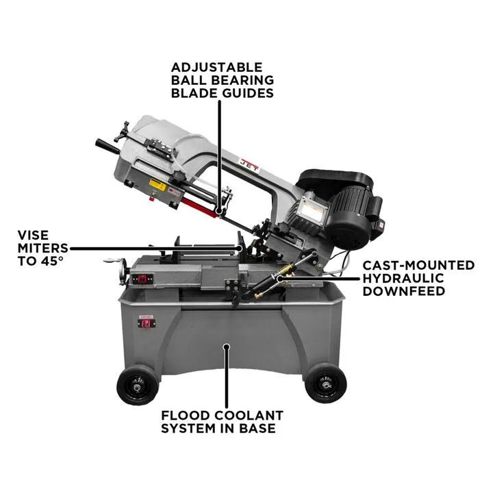 JET HVBS-712 7 In. x 12 In. Horizontal/Vertical Bandsaw 1