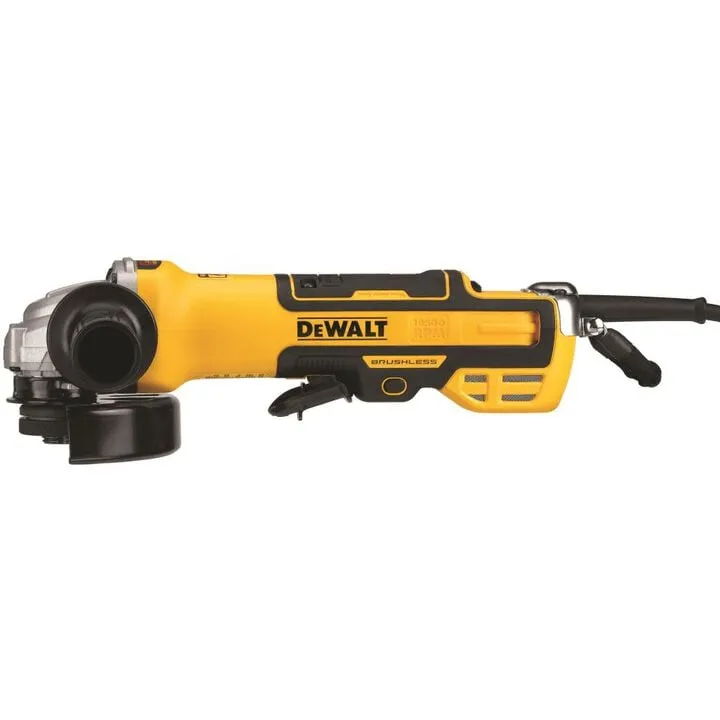 DEWALT 5-Inch Paddle Switch Small Angle Grinder with Kickback Brake and Variable Speed Control