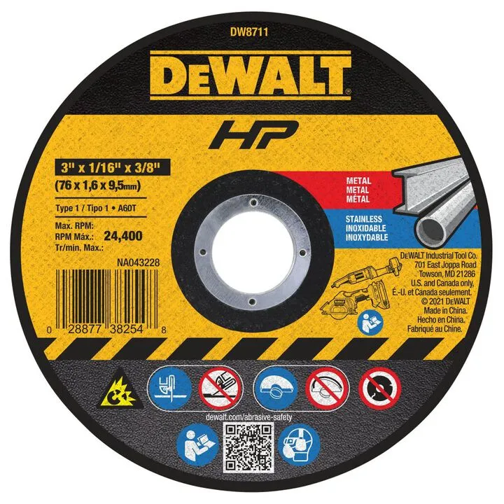 DEWALT 20V MAX XR Cordless Cut-Off Tool & Bonded Cutting Wheel Bundle 12