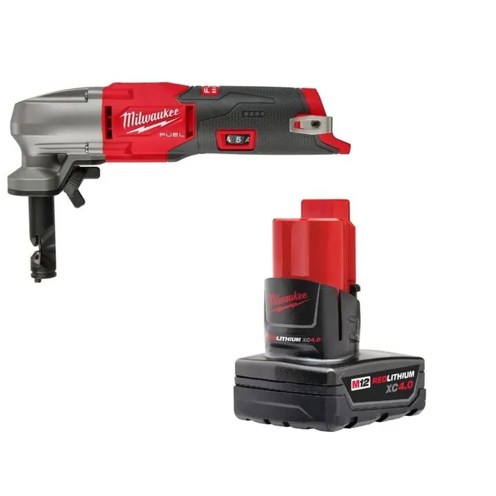 Milwaukee M12 FUEL 16 Gauge Nibbler with Battery Bundle - High-Performance Metal Cutting Solution