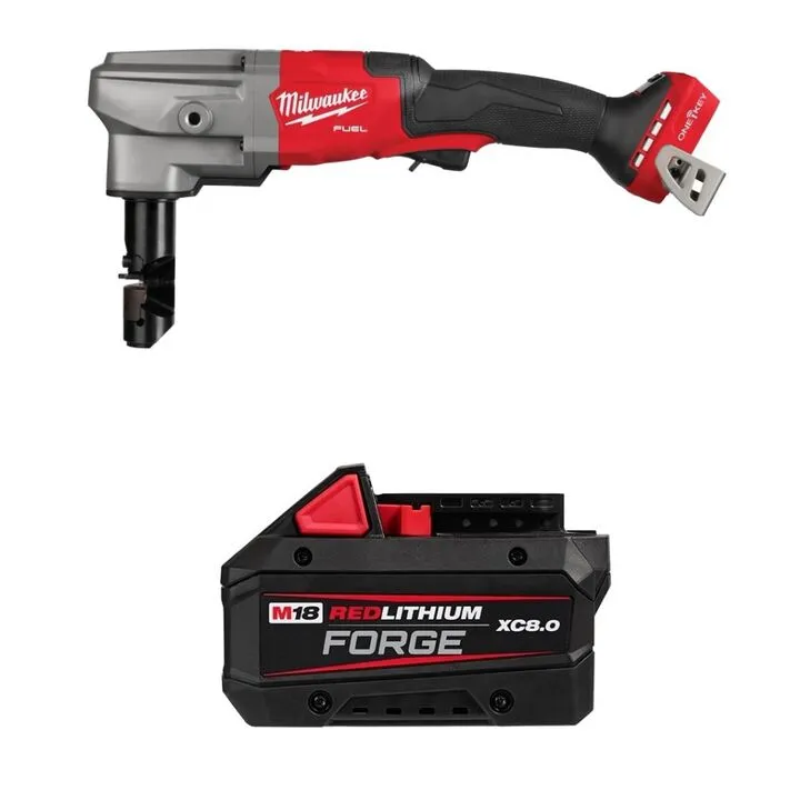 Milwaukee M18 FUEL 10 Gauge Nibbler with REDLITHIUM XC8.0 Battery Pack