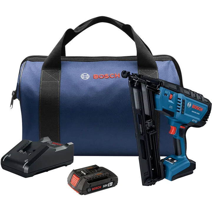 Bosch 18V Brushless 15 Gauge Angled Finish Nailer Kit - Professional Cordless Precision