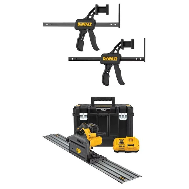 DEWALT 60V MAX Cordless Track Saw Kit & Precision Track Clamp Bundle