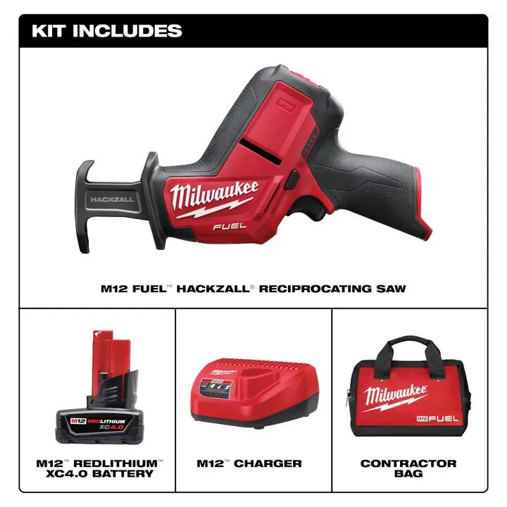 Milwaukee M12 FUEL HACKZALL Reciprocating Saw Kit - High-Performance Cordless Power 1
