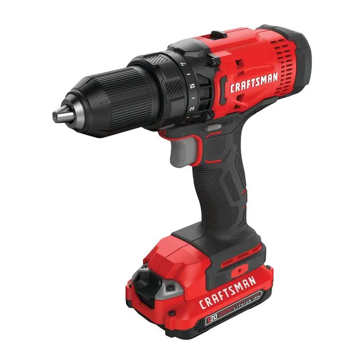 CRAFTSMAN V20 Cordless 1/2 Inch Drill/Driver Kit with 20V Battery & Charger 2