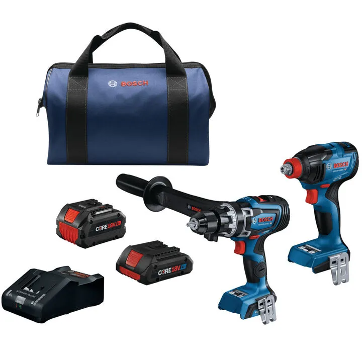 Bosch 18V 2-Tool Cordless Combo Kit - Factory Reconditioned Professional Grade