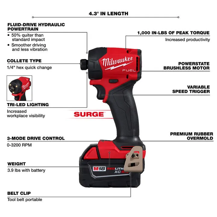 Milwaukee M18 FUEL 2-Tool Combo Kit - Professional Grade Performance 4