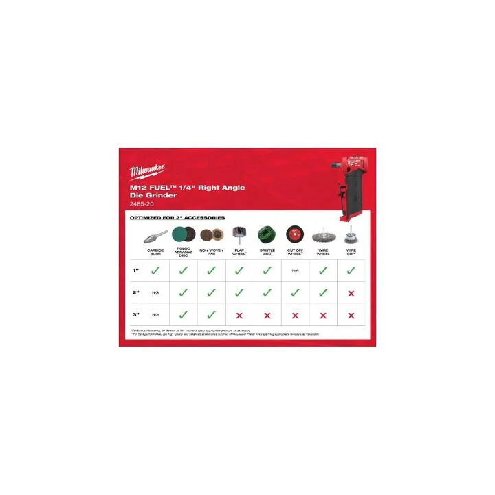 Milwaukee M12 Cordless Die Grinder Kit with XC6.0 Battery and Cut-Off Accessories 5