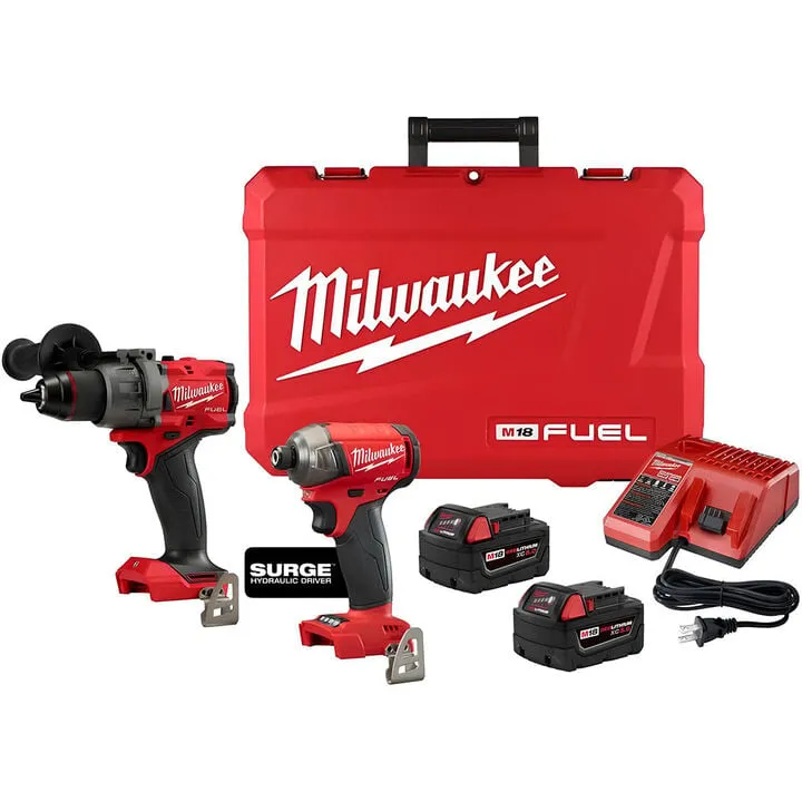 Milwaukee M18 FUEL Brushless 2-Piece Power Tool Set - High Performance Construction Kit