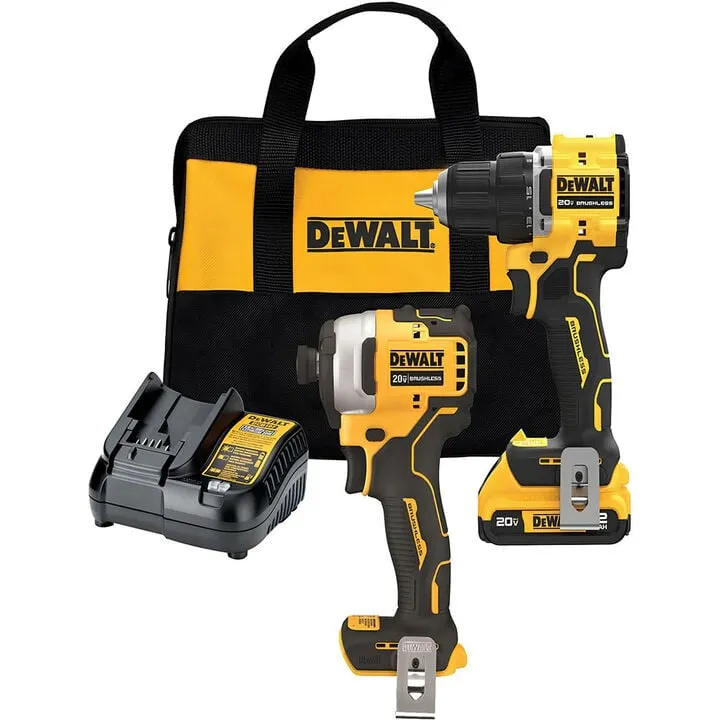 DEWALT 20V Atomic Compact Drill Driver & 1/4 Inch Impact Driver Combo Kit