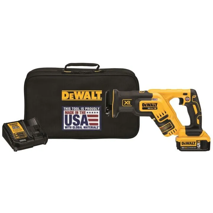 DEWALT 20V MAX XR Compact Reciprocating Saw Kit - High-Performance Cordless Demolition Power
