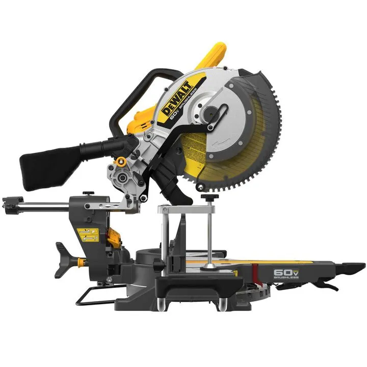 DEWALT 60V MAX Sliding Miter Saw (Bare Tool) and Premium Rolling Miter Saw Stand Bundle 3