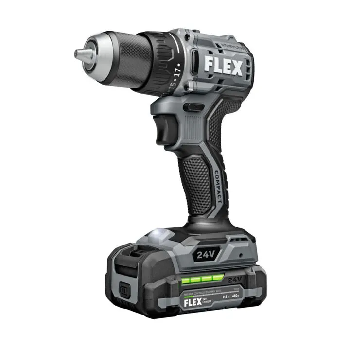 FLEX 24V Cordless 1/2 Inch 2-Speed Compact Drill Driver Kit 2