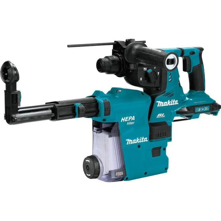Makita 18V X2 (36V) LXT 1 1/8in AVT Rotary Hammer with Dust Extractor AWS (Bare Tool) 1