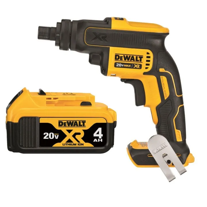 DEWALT 20V MAX XR Drywall Screwgun with Threaded Clutch Housing & 4Ah Battery Bundle