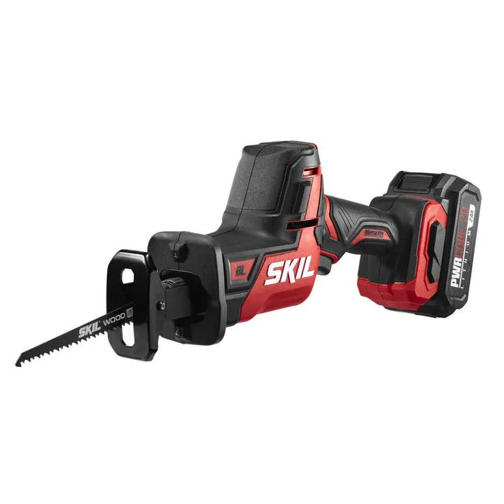 SKIL PWRCORE 20 Brushless 20V Compact Reciprocating Saw Kit - High-Efficiency Cutting Power 1